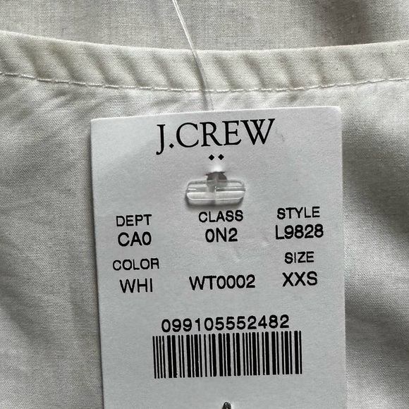 NWT J. Crew Factory Cotton Poplin Peasant Top Sz XXS - Picture 5 of 12